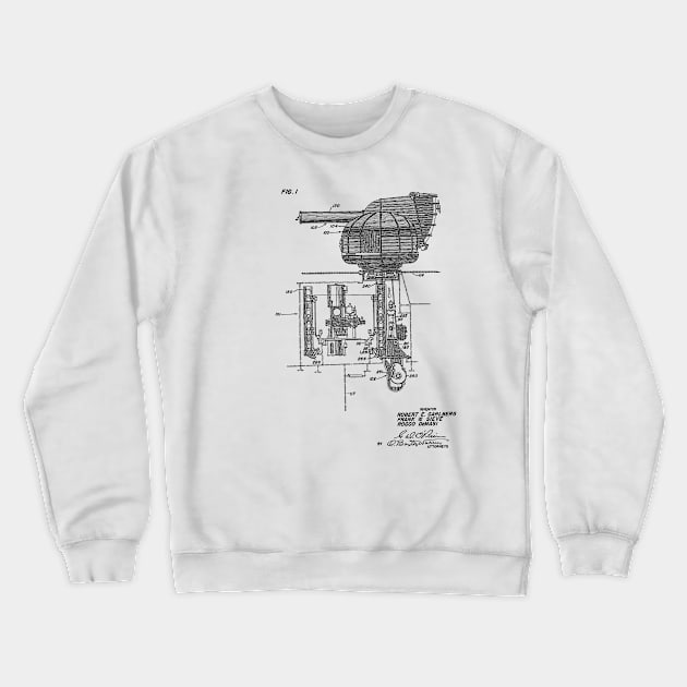 Missile Launcher Vintage Patent Hand Drawing Crewneck Sweatshirt by TheYoungDesigns